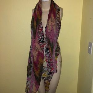 Beautiful beaded scarf multicolored